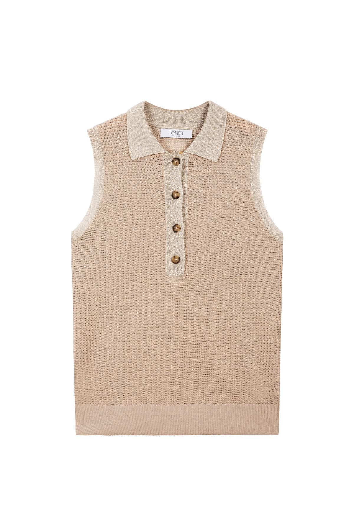 Top in maglia Beige