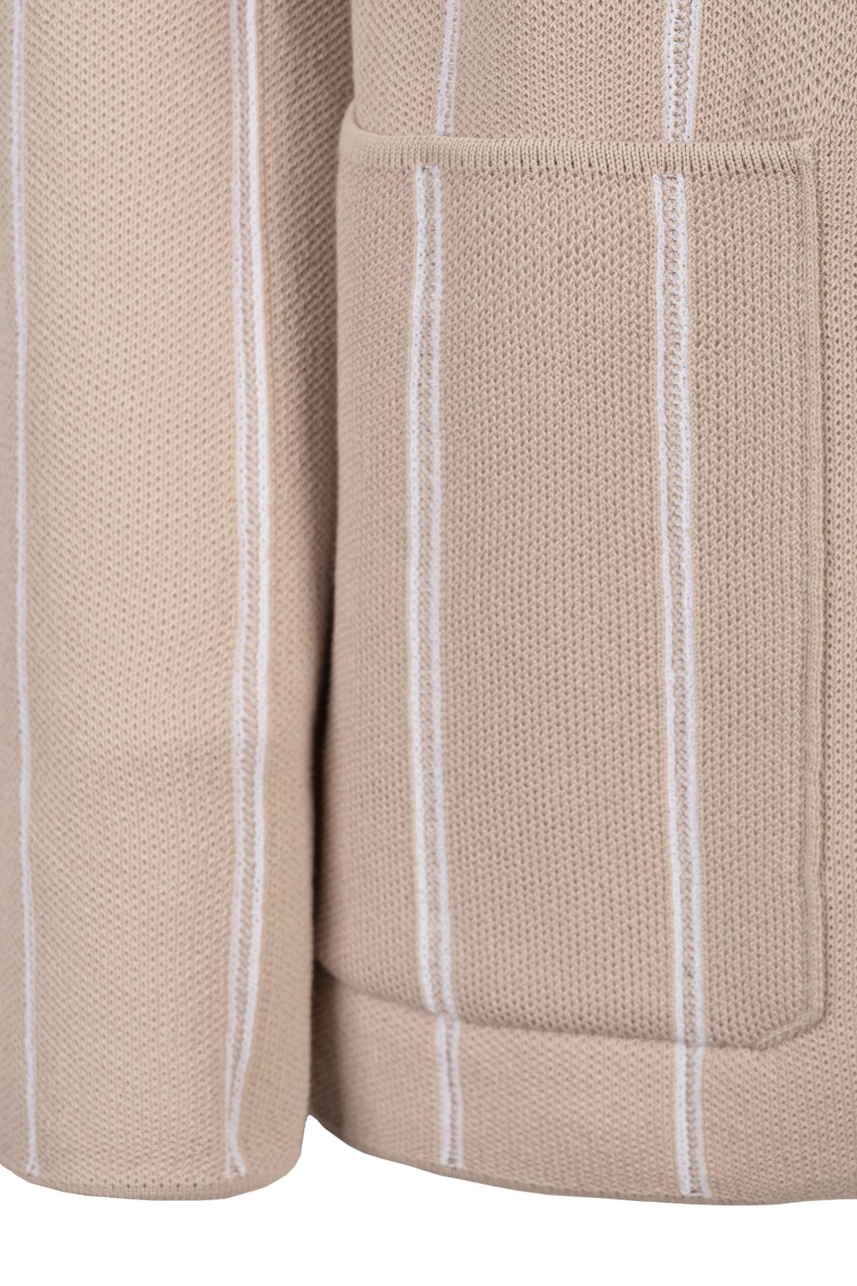 Blazer gessato in maglia