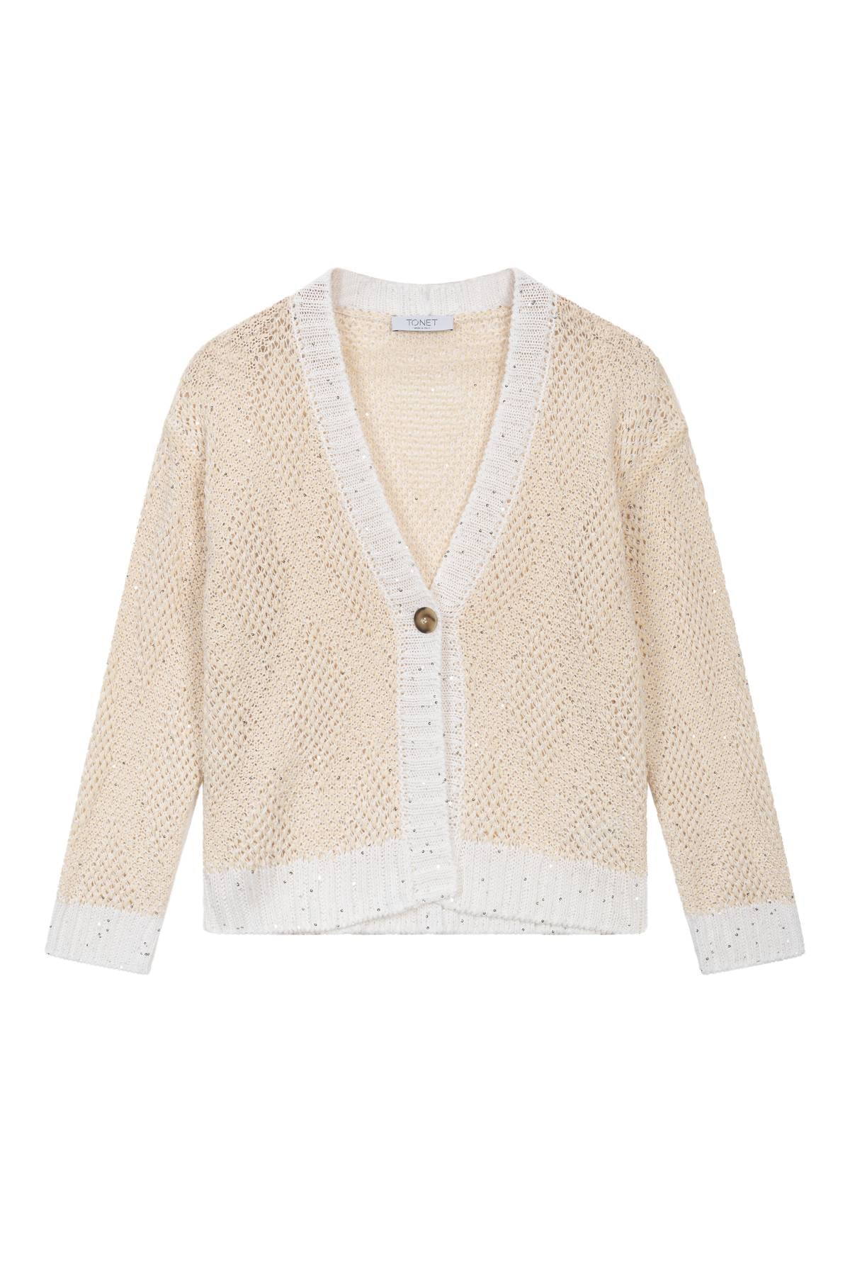 Cardigan con paillettes