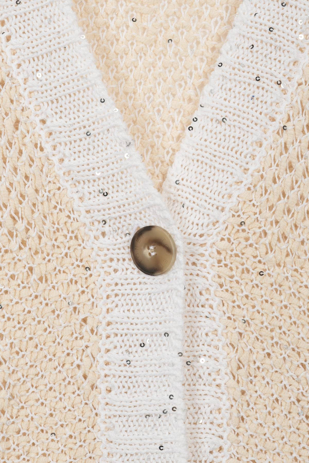 Cardigan with sequined trim