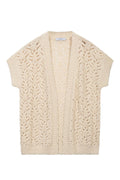 Openwork floral stitch cardigan