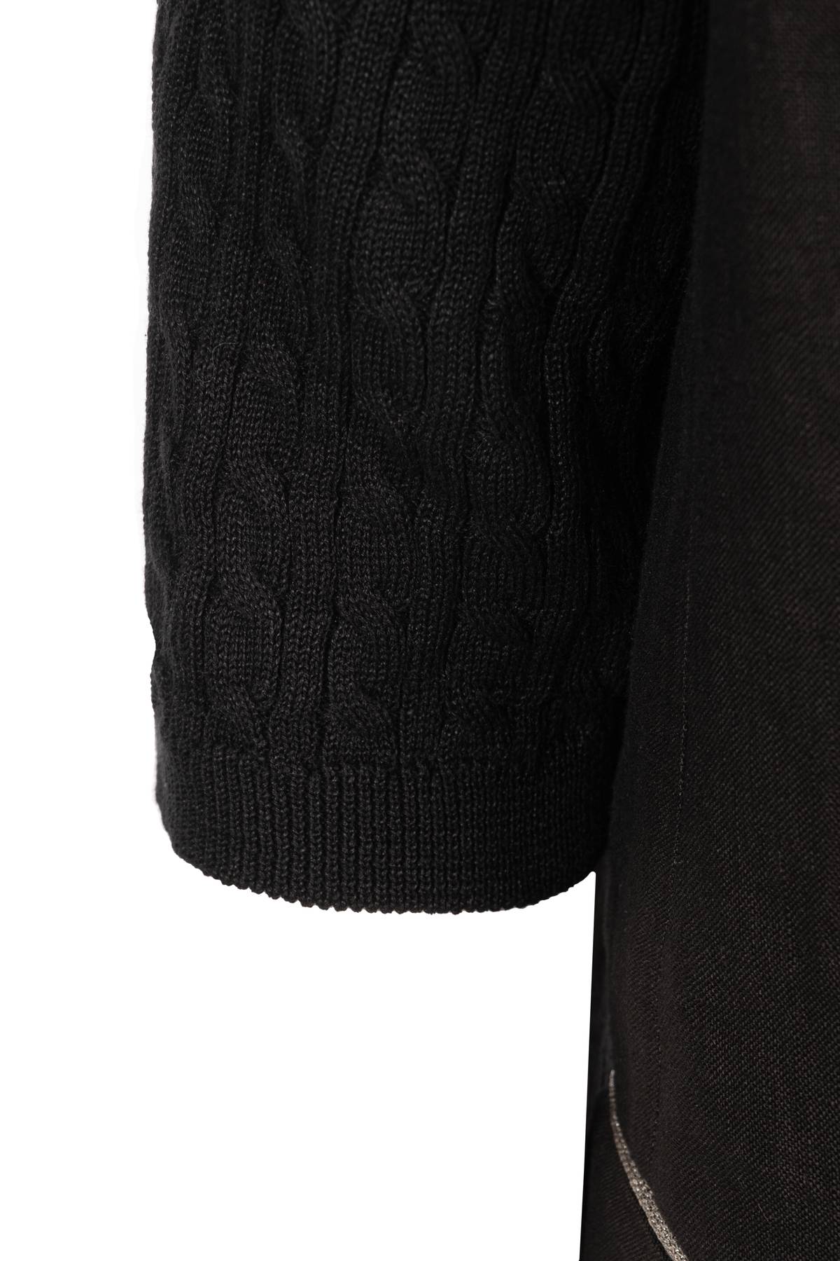 Blazer in lino con manica in maglia