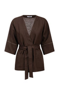 Cardigan aperto con cintura