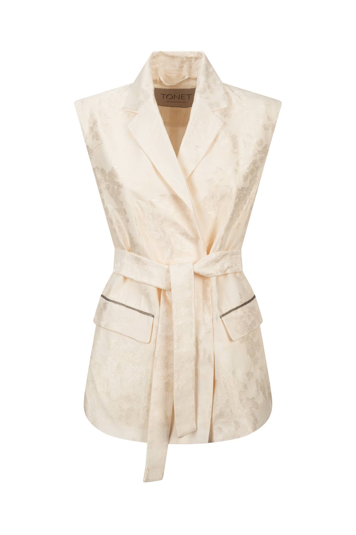 Gilet in tessuto jacquard