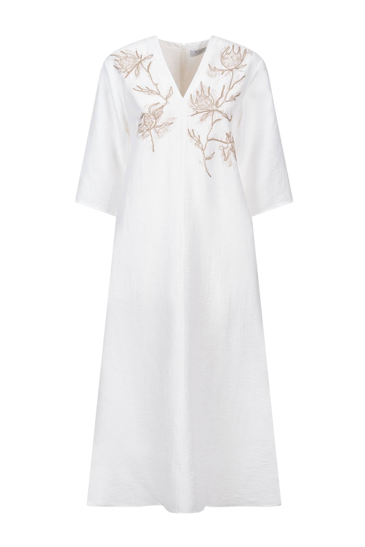 Vestito lungo ricamato