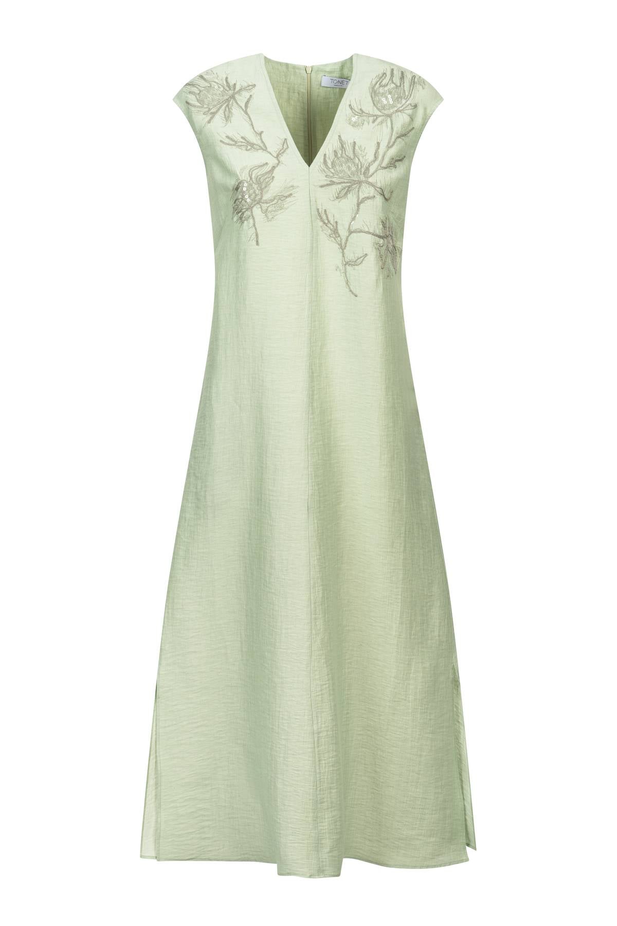 Vestito lungo ricamato