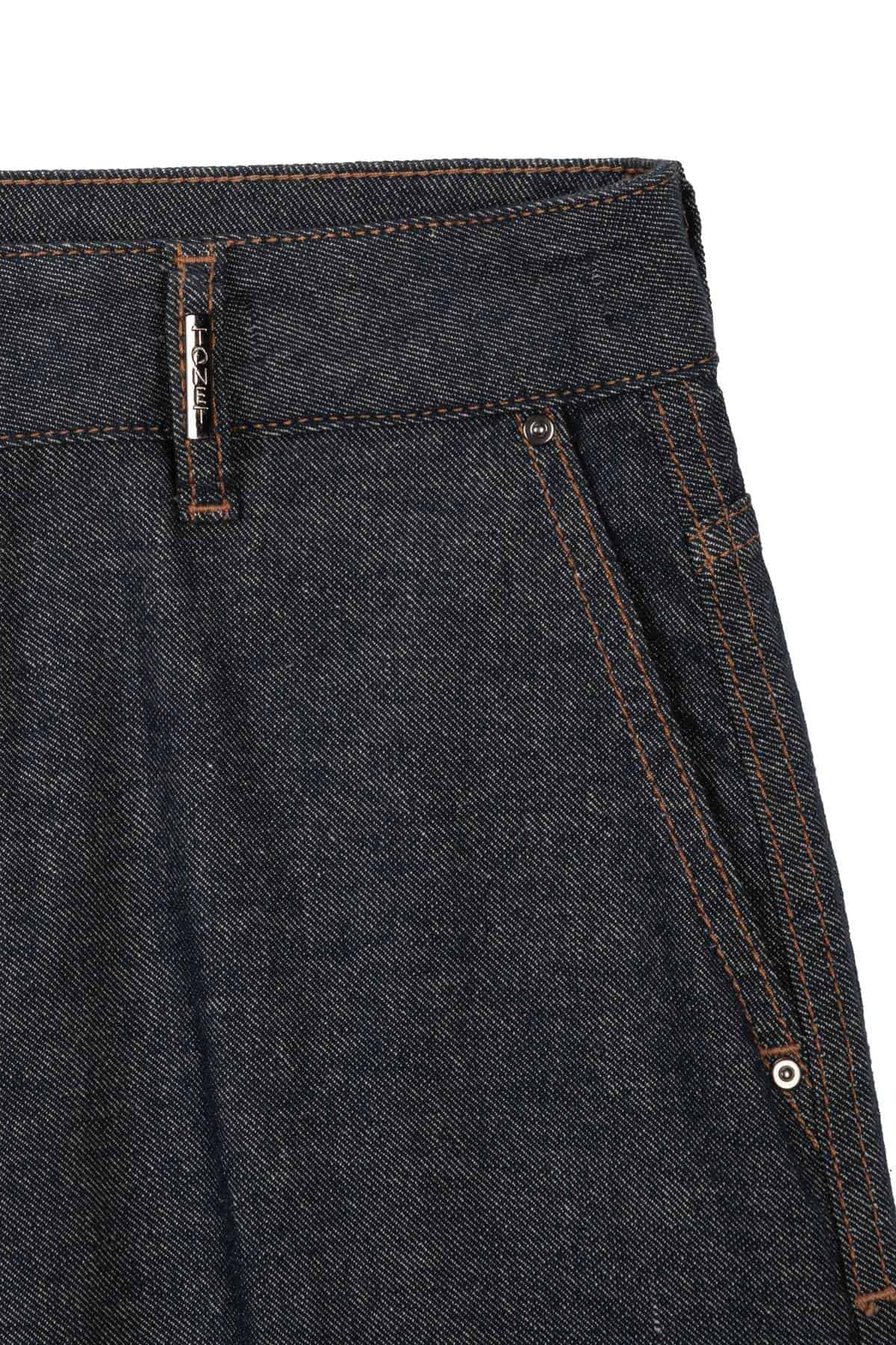 Pantaloni palazzo in denim