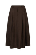 TONET Donna - Elegante gonna in lino con pieghe, forma ad A. Sobria ed adatta ad ogni occasione estiva. Lusso Made in Italy