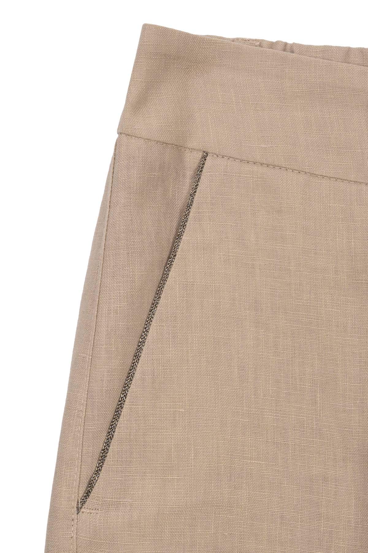 Pantalone largo in lino