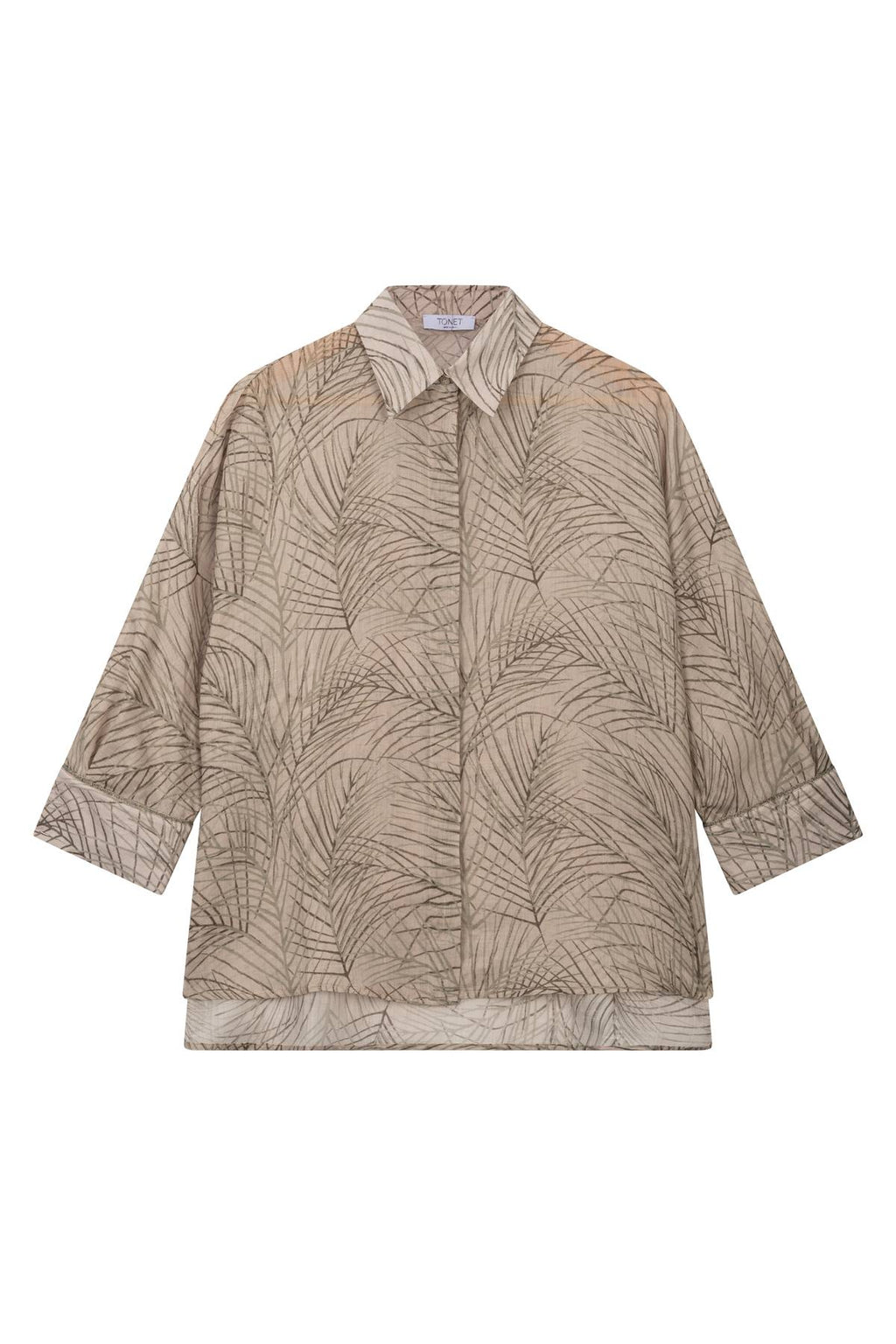 Camicia in ramie stampato