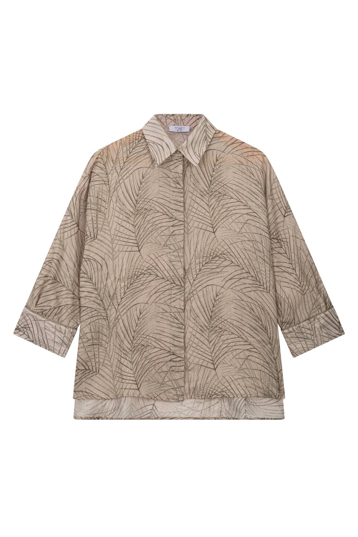 Camicia in ramie stampato