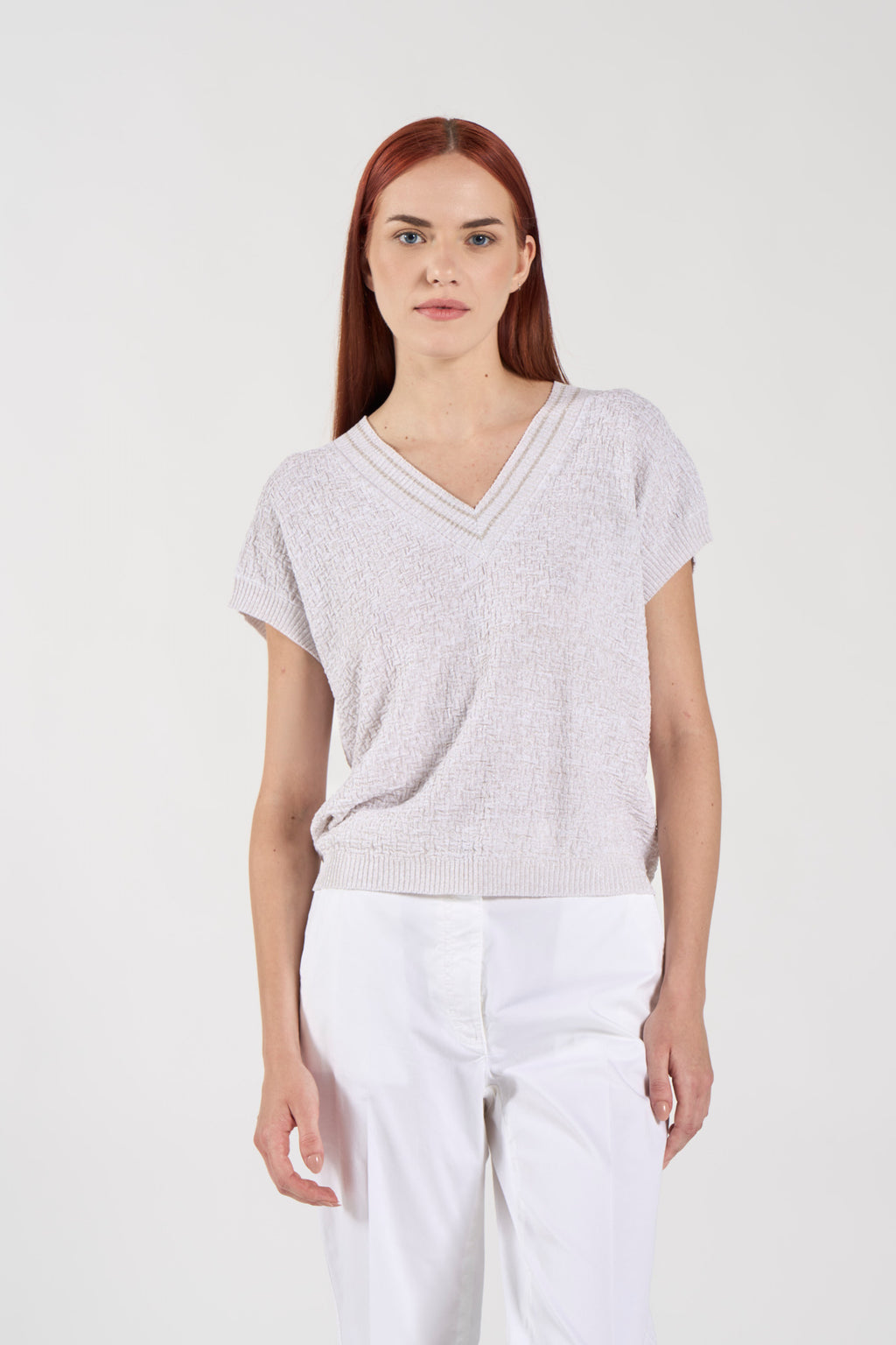 Maglia con punto goffrato