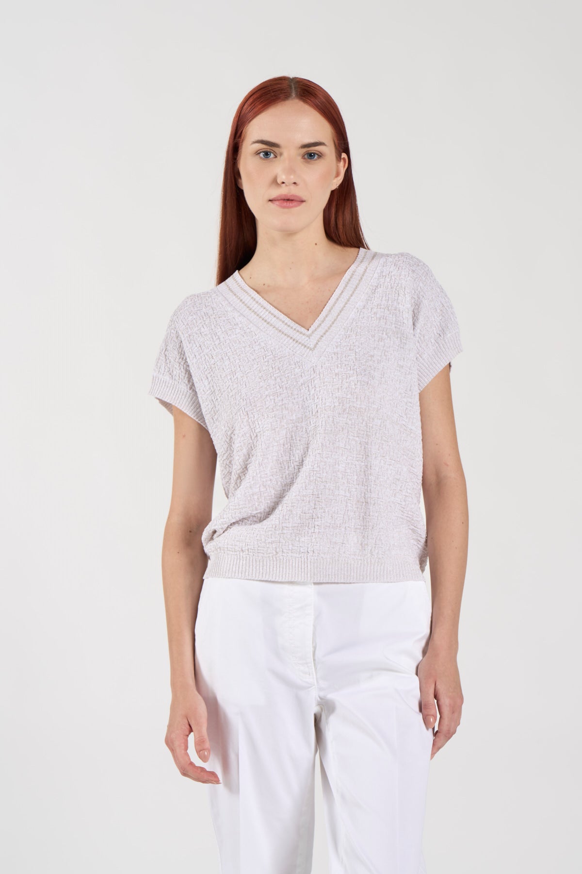 Maglia con punto goffrato