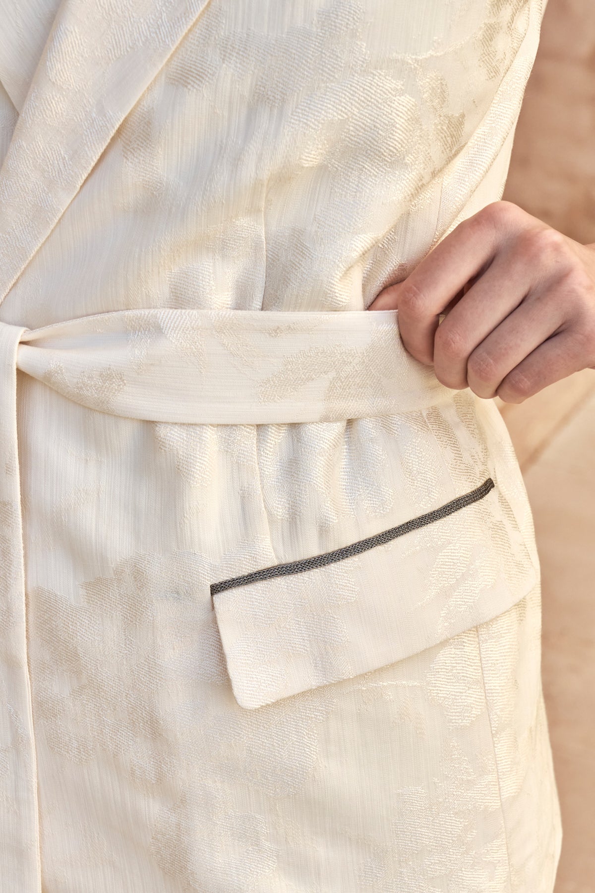 Gilet in tessuto jacquard