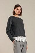 TONET Maglia con pizzo Luxury Knitwear