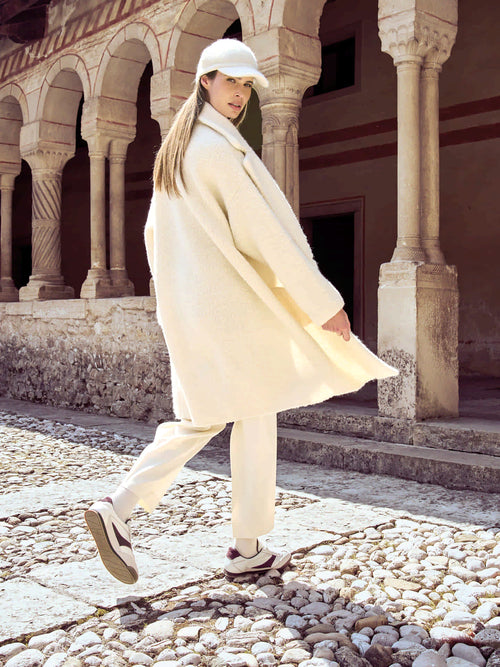 Oversize-Mantel aus Merino- und Baby-Alpakawolle