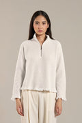 Maglia con frange in Lana Merino Extra Fine