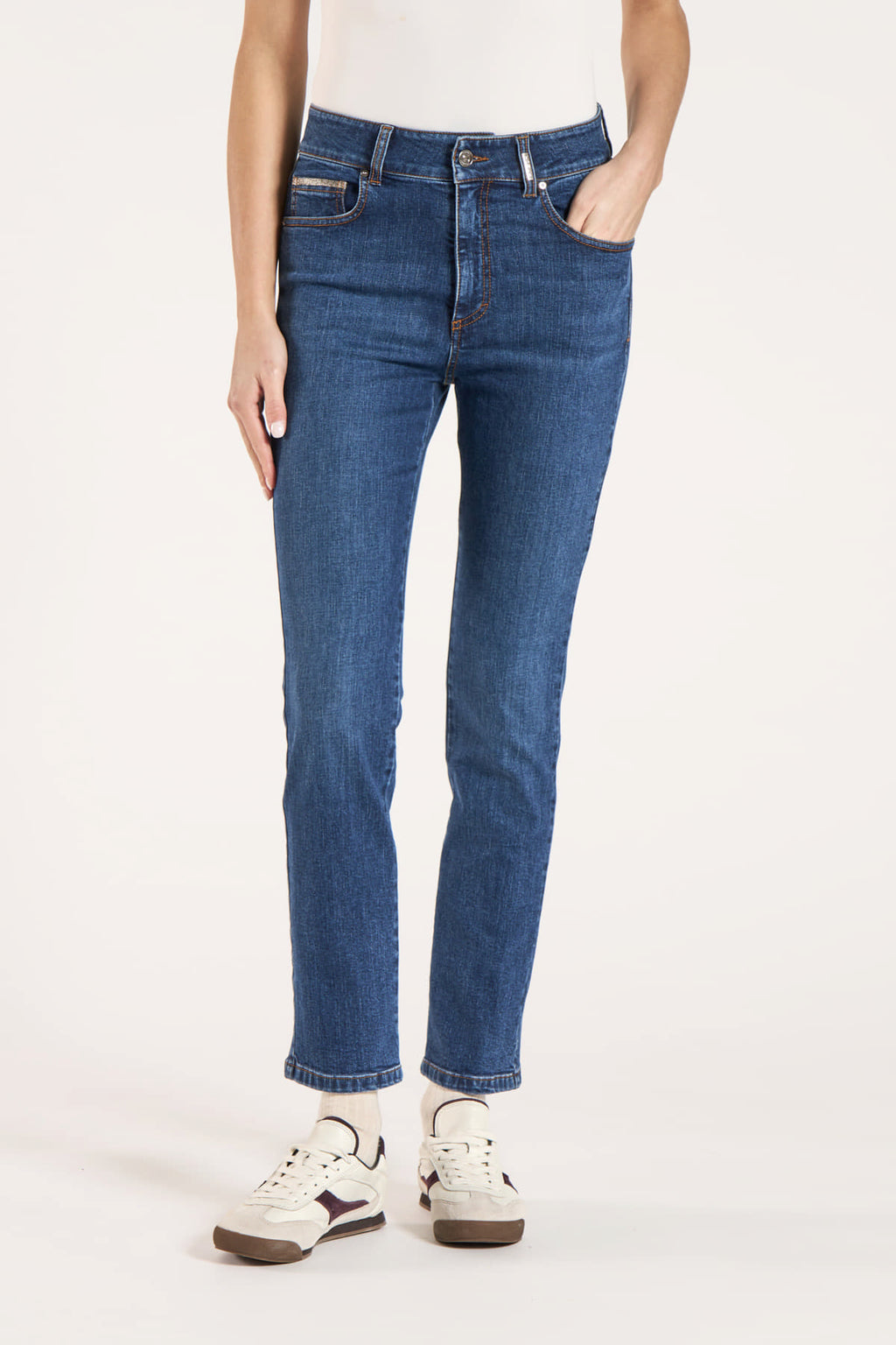 Stretch denim skinny pants for woman - TONET