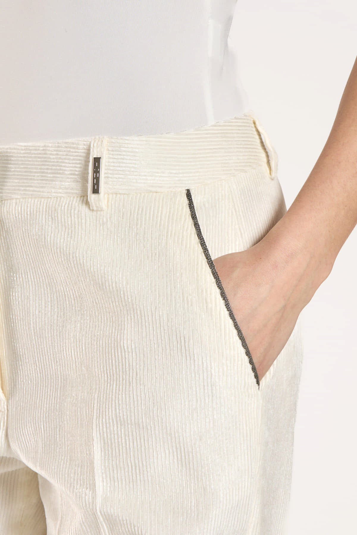 Pantalone in Velluto Gamba Larga